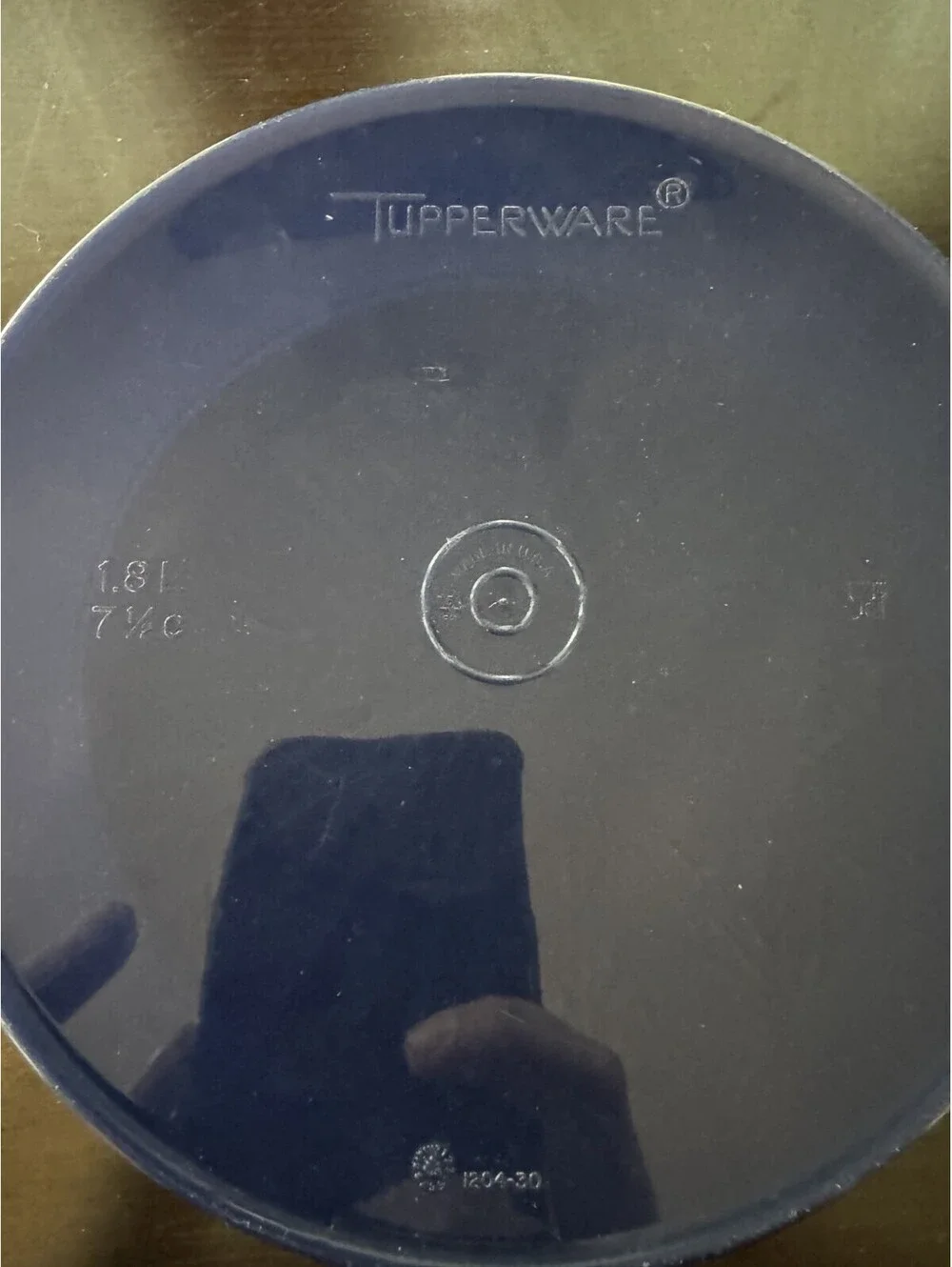 Tupperware SERVALIER STACKING COOKIE/SNACK CANISTER Dark Blue ~ 7.5 Cups
